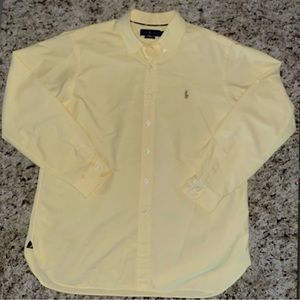 Polo Ralph Lauren Yellow Men's Classic Fit Long Sleeve Oxford Shirt XL